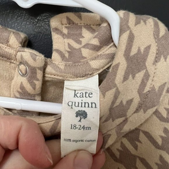 Kate Quinn Collared Print Shortie Snap Romper 18-24m Organic Cotton Short Sleeve - Picture 4 of 5